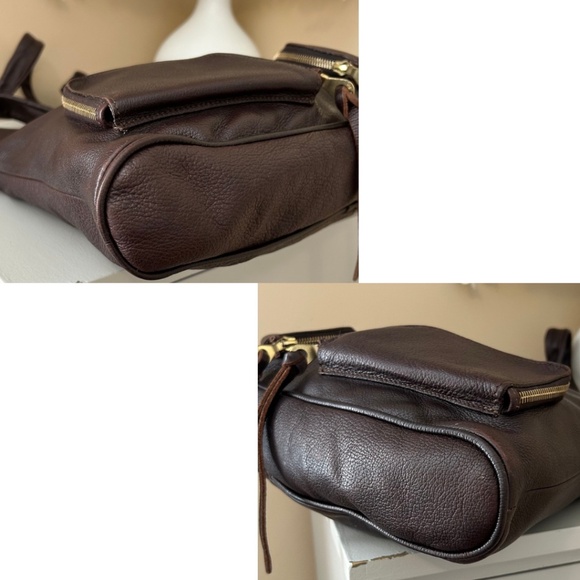 Christopher Kon Vintage Leather Hobo Bag Chocolate Brown Made in Canada - Picture 7 of 17